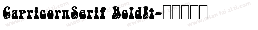 CapricornSerif BoldIt字体转换